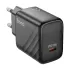 Hoco CS22A (Type C Out Put) (No Cable) Single Port 30 Watt Charging Adapter 
